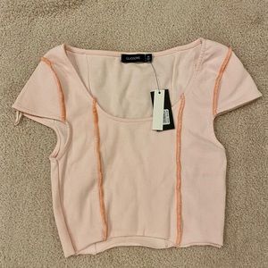 Glassons Pink Crop Top - Size M